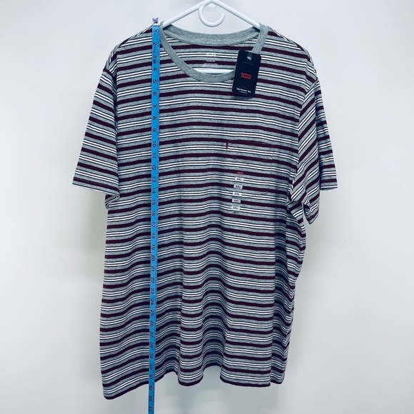 Levi’s Men’s Standard Fit Striped The Pocket Tee T-Shirt Multicolor Size XXL New - Picture 2 of 10
